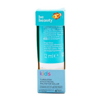 Stick Facial Protetor Solar Be Beauty Kids Turquesa SPF50+, 12ml