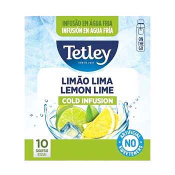 Infusão Tetley Limão e Lima, 10 Saquetas
