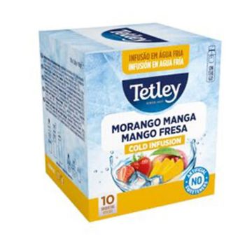 Chá Gelado Tetley Morango e Manga, 10 Saquetas