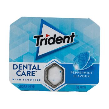 Pastilhas Elásticas Trident Dental Care Peppermint, 17g