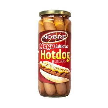 Salsichas Hotdog Nobre Mega, 8 Unidades