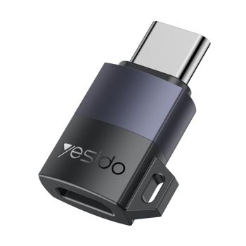 Adaptador OTG USB-C para Micro Yesido GS29 12W, Preto