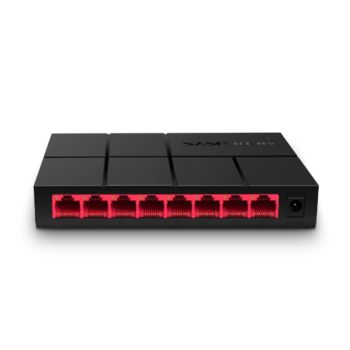 Switch Gigabit de Mesa Mercusys de 8 Portas MS108G, Preto