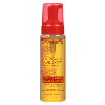 Espuma Modeladora Style & Shine Creme of Nature com Óleo de Argan, 207ml