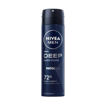 Desodorizante Aerossol Nivea Deep Black Carbon Dark Wood 48h, 150ml