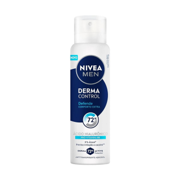 Desodorizante Aerossol Nivea Derma Control Extra Comfort com Ácido Hialurónico e Vitamina B5, 150ml