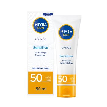 Protetor Solar Facial Sensitive Sun Allergy Protection FPS50 Nivea, 50ml
