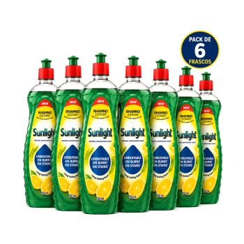 Detergente Lava-Loiça Sunlight Alto Rendimento, Pack de 6 x 750ml