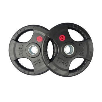 Par de Disco Olímpico de Borracha 33LB, 15 kg