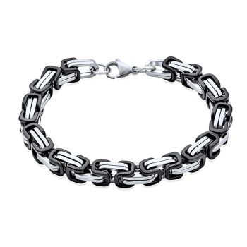Mascote Masculino Inox Preto e Silver 30332