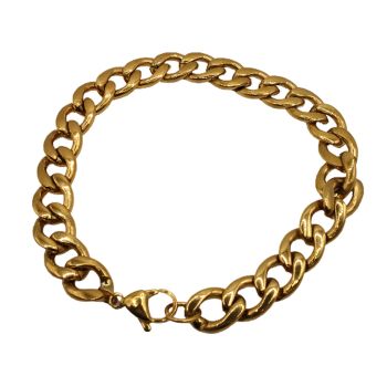 Mascote Masculino Inox Dourado 30429