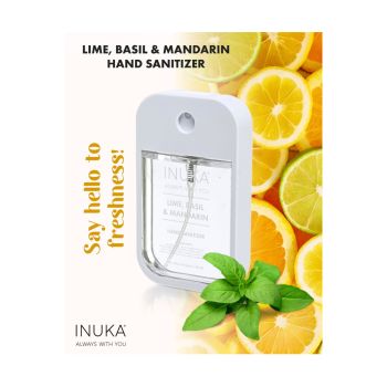 Desinfetante Para as Mãos Inuka Lime Basil & Mandarin Portátil, 45ml