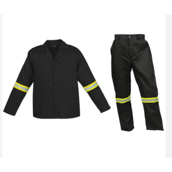 Uniforme com Faixa Reflectiva, Azul Royal-XL-Preto
