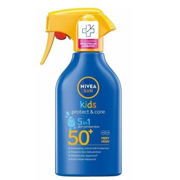 Protetor Solar Spray Kids Protect & Care 5 Em 1 FPS50+ Nivea, 270ml