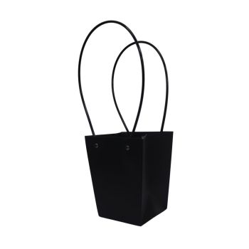 Cesto Decorativo em Papel com Alça, Preto