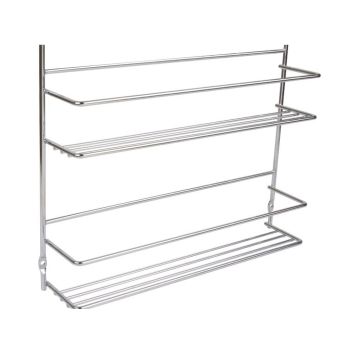 Porta Temperos Metálico Cromado, 2 Níveis