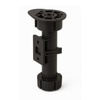 Pé Ajustável de Móvel em Plástico  4 Peças Preto, 100 mm 