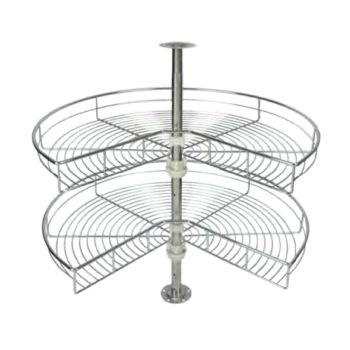 Cesto Giratório para Canto Cromado, 90x90 mm