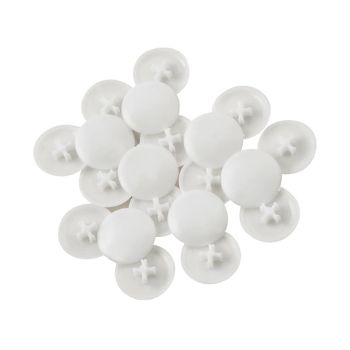 Tampa Para Parafuso Plástica, Branco