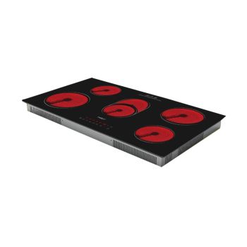 Placa Fogão SMART 5 Bocas de Cerâmica Elétricas 90cm Botões Digitais, 8500W
