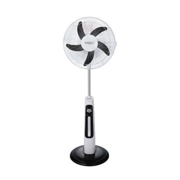 Ventoinha Inteligente Pé Alto 50cm Recarregável Remote 7Ah, Branco
