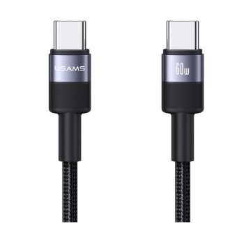 Cabo USAMS US-SJ724 60W Type-C para Type-C, 1.2m
