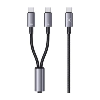 Cabo USAMS US-SJ740 72W 2 em 1 Type-C para Type-C, 1.2m