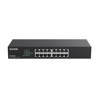 Switch de 16 Portas Tenda Gigabit para Desktop Rack