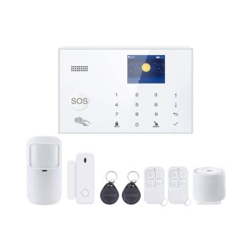 Sistema de Alarme Smart WiFi GSM Com Sensores, Branco