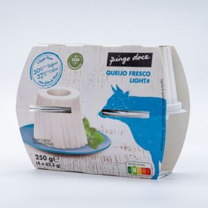 Queijo Fresco Light Pingo Doce, 4x62,5g