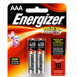 Pilhas Alcalinas AAA Energizer Max E92BP, 2Un