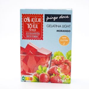 Gelatina Light de Morango Pingo Doce, 31 g