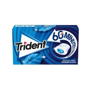 Pastilhas Elásticas Trident 60 Minutes Peppermint, 22g
