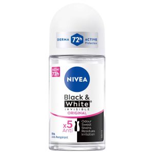 Desodorizante Roll-On Nivea Black & White Invisible Original 5 em 1, 50ml