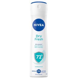 Desodorizante Aerossol Nivea Dry Fresh Dual Protect 72h, 150ml