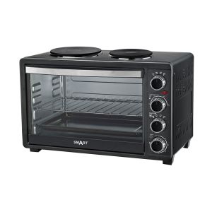 Fogão Eléctrico SMART 2 Bocas Com Forno 30L 1500W, Preto
