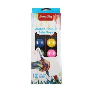 Aguarelas com Pincel, 12 Cores