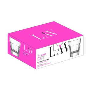 Jogo 6 Copos Shot Aras LAV, 45 ml
