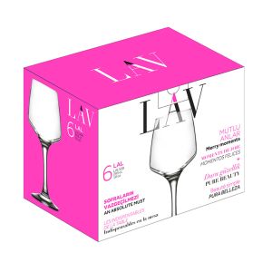 Jogo 6 Taças Vinho Branco Lal LAV, 300 ml