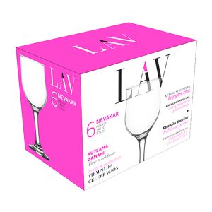 Jogo 6 Taças Vinho Tinto Nevakar LAV, 240 ml