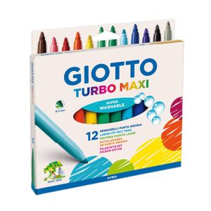 Caneta de Feltro Giotto Ponta Grossa, 12 Cores