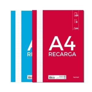 Recarga para Dossier Pautado Quadriculado 4School 100 GSM