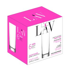 Jogo 6 Copos Sumo Ada LAV, 320 ml