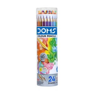 Lápis de Cor DOMS Round Tin Box, 24+2 Cores