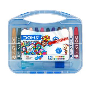 Pastéis de Óleo Hexagonal DOMS, 12 Cores