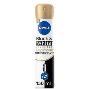 Desodorizante Aerossol Nivea Black & White Invisible Silky Smooth 48h, 150ml