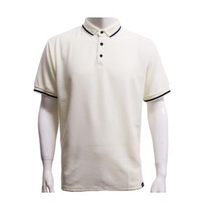 Camiseta AIIZ com Gola, Champanhe