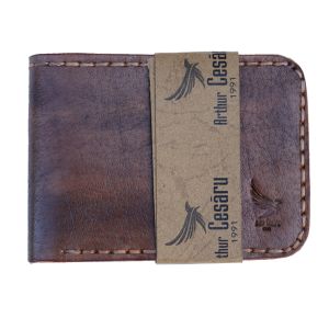 Porta Cartões Masculino Arthur Cesáru, Castanho