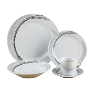 Jogo de Jantar para 4 Pessoas Eclipse Redondo Micasa Porcelana, 20 Pcs