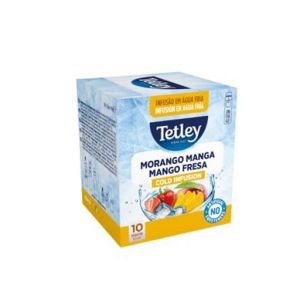 Chá Gelado Tetley Morango e Manga, 10 Saquetas